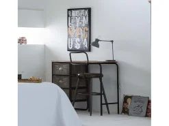 Taburete De Metal Y Madera