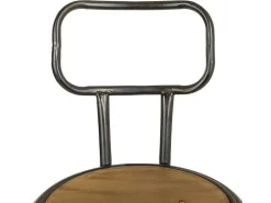 Taburete De Metal Y Madera