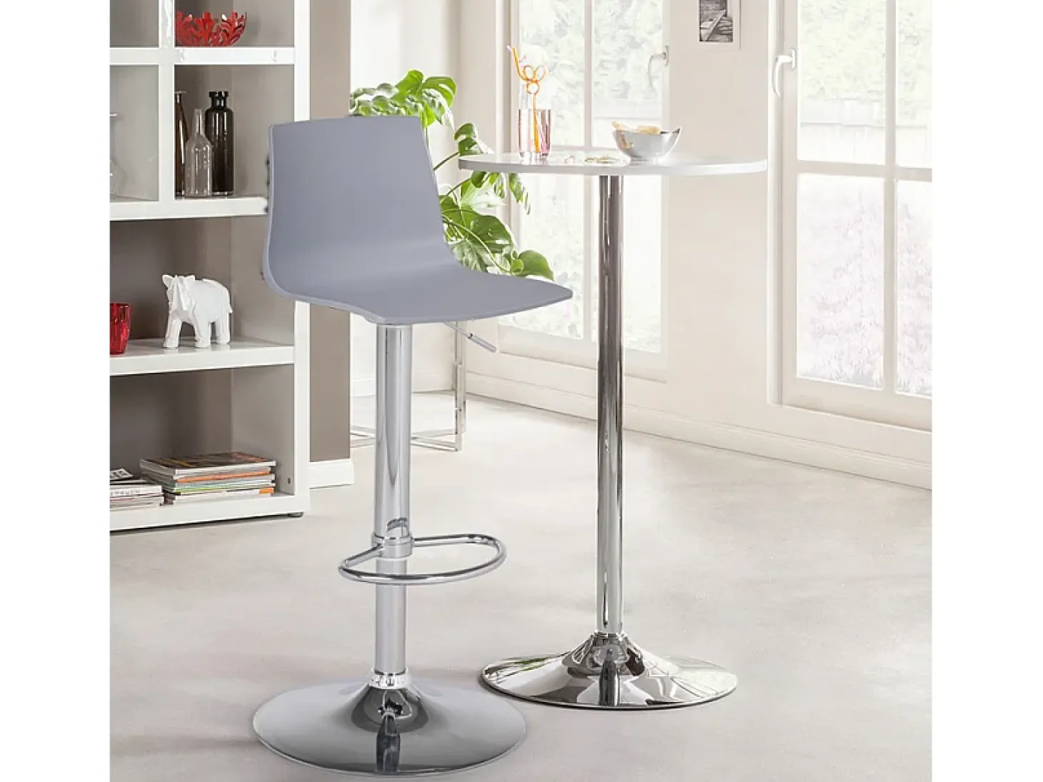 Taburete diseño mate altura regulable cocina bar Grand Soleil Imola Matt - Gris