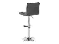 Taburete giratorio moderno de cuero sintético para barra de cocina Pomona - Gris