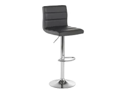 Taburete giratorio moderno de cuero sintético para barra de cocina Pomona - Gris