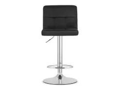 Taburete giratorio Valora HAXU, terciopelo negro, base cromada