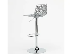 Taburete Grand Soleil SPIDER para cafetería bar cocina alto fijo giratorio reposapiés regulable - Gris