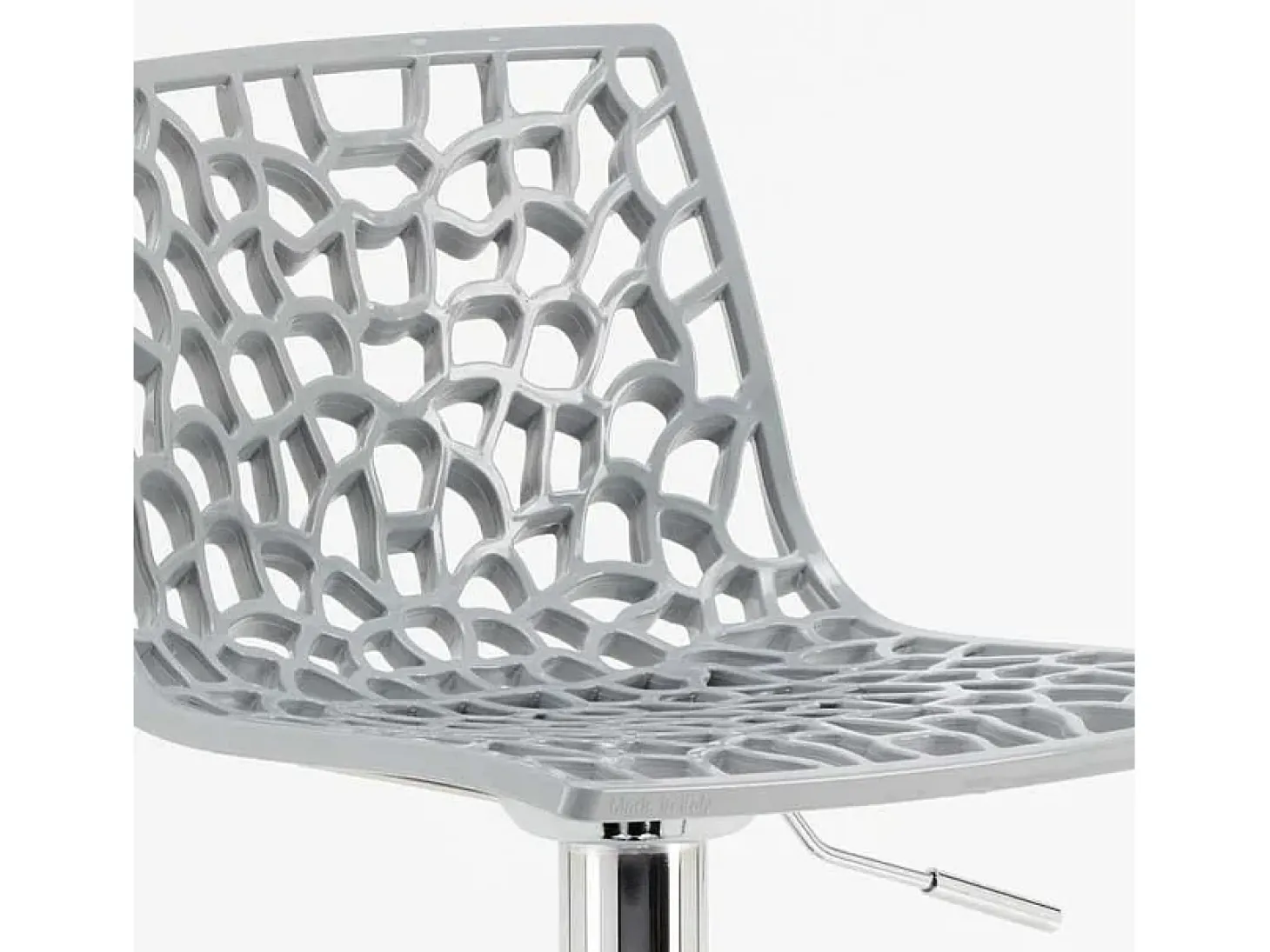 Taburete Grand Soleil SPIDER para cafetería bar cocina alto fijo giratorio reposapiés regulable - Gris