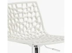 Taburete Grand Soleil SPIDER para cafetería bar cocina alto fijo giratorio reposapiés regulable - Blanco