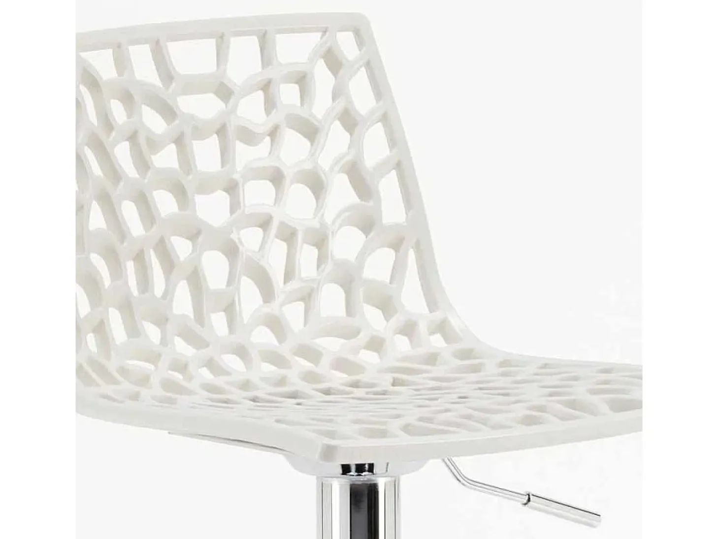 Taburete Grand Soleil SPIDER para cafetería bar cocina alto fijo giratorio reposapiés regulable - Blanco