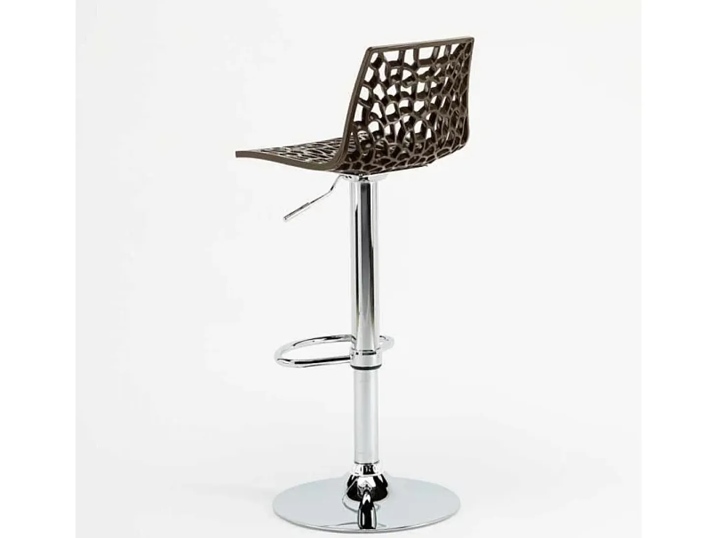 Taburete Grand Soleil SPIDER para cafetería bar cocina alto fijo giratorio reposapiés regulable - Marrón
