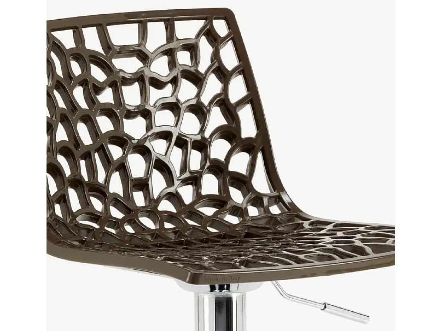 Taburete Grand Soleil SPIDER para cafetería bar cocina alto fijo giratorio reposapiés regulable - Marrón