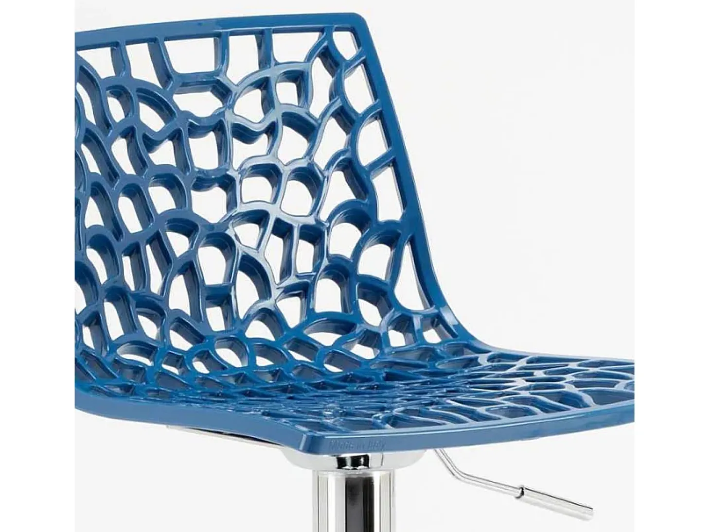 Taburete Grand Soleil SPIDER para cafetería bar cocina alto fijo giratorio reposapiés regulable - Azul Marino