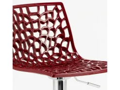 Taburete Grand Soleil SPIDER para cafetería bar cocina alto fijo giratorio reposapiés regulable - Bordeaux