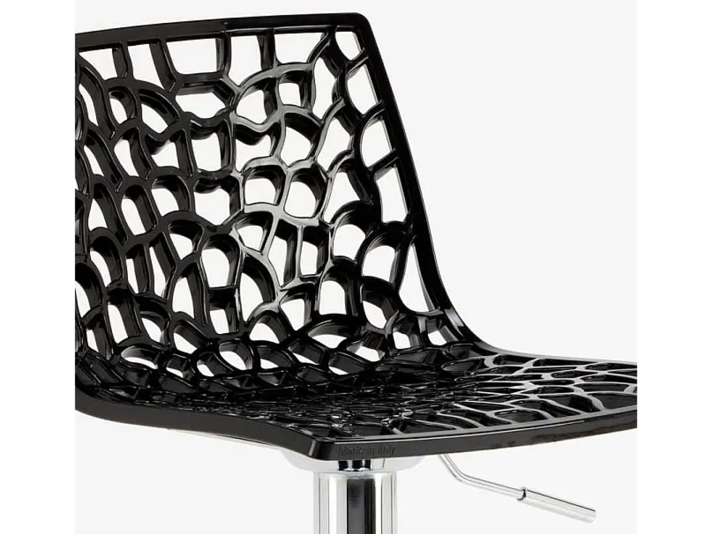 Taburete Grand Soleil SPIDER para cafetería bar cocina alto fijo giratorio reposapiés regulable - Negro