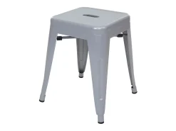 Taburete MCW-A73 (set de 2), gris
