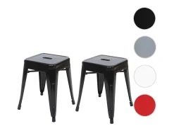 Taburete MCW-A73 (set de 2), negro