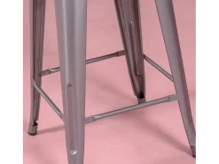 Taburete metálico apilable de acero (68cm) - Bistro - Metálico