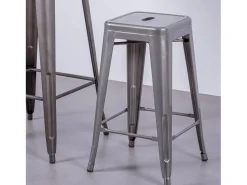Taburete metálico apilable de acero (68cm) - Bistro - Metálico