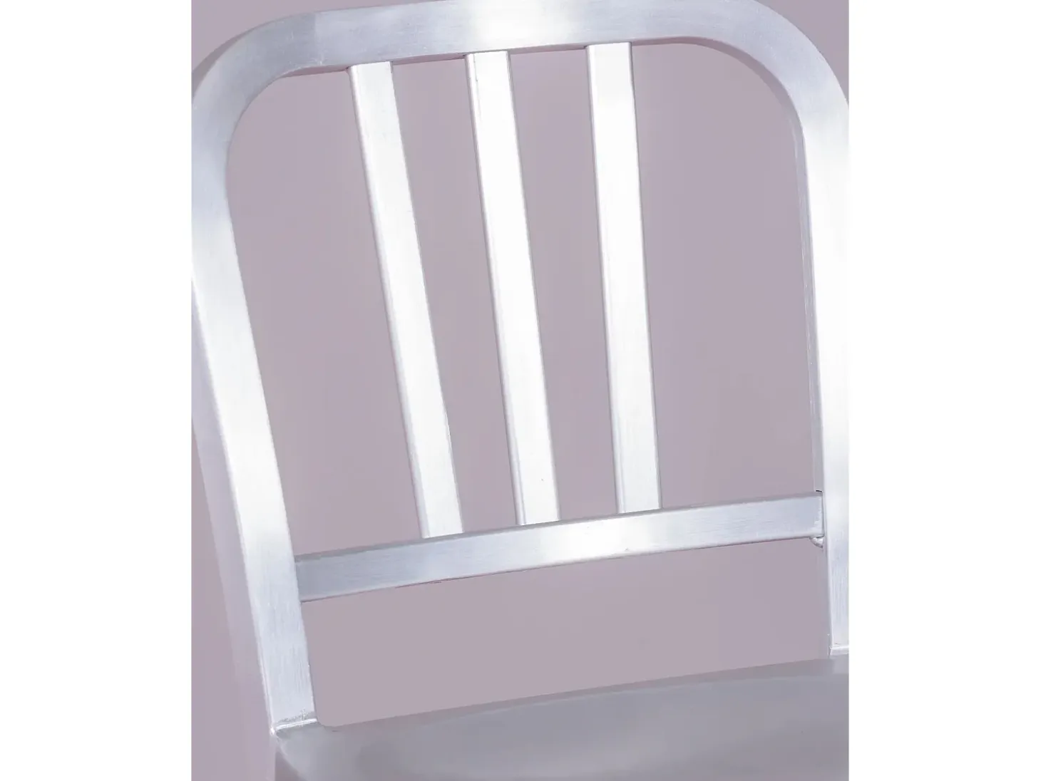Taburete metálico de respaldo alto - Navi Army - Aluminio
