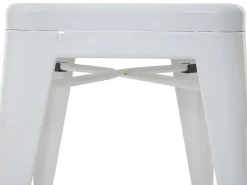 Taburete metálico MCW-A73, blanco