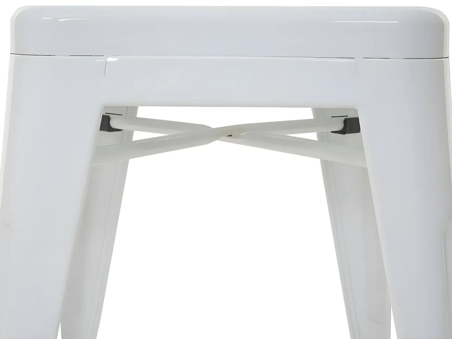 Taburete metálico MCW-A73, blanco