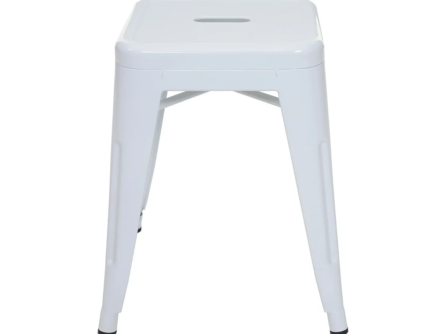 Taburete metálico MCW-A73, blanco