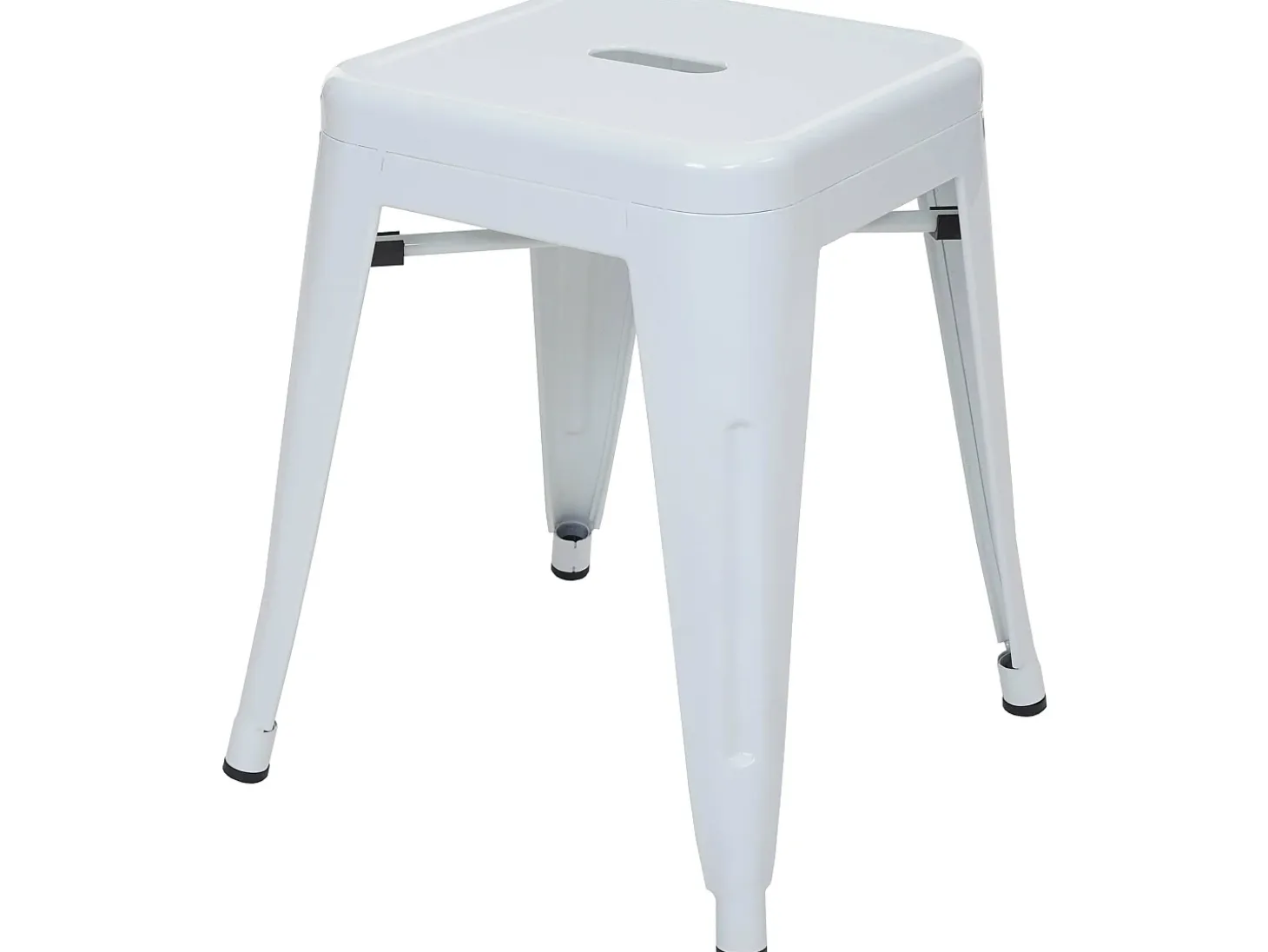 Taburete metálico MCW-A73, blanco