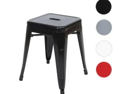 Taburete metálico MCW-A73, negro