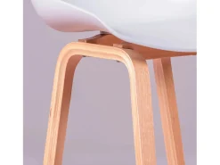 Taburete nórdico con patas de madera de haya (63cm) - Daxer - Gris Claro