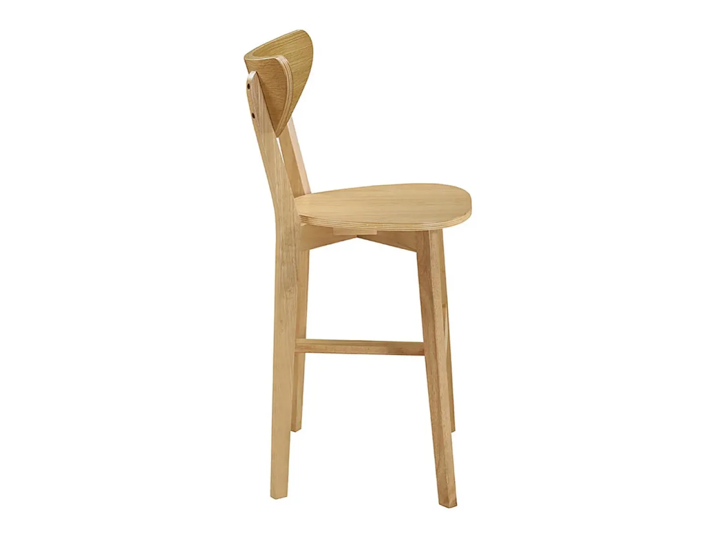 Taburete nórdico roble LEENA (lote de 2)