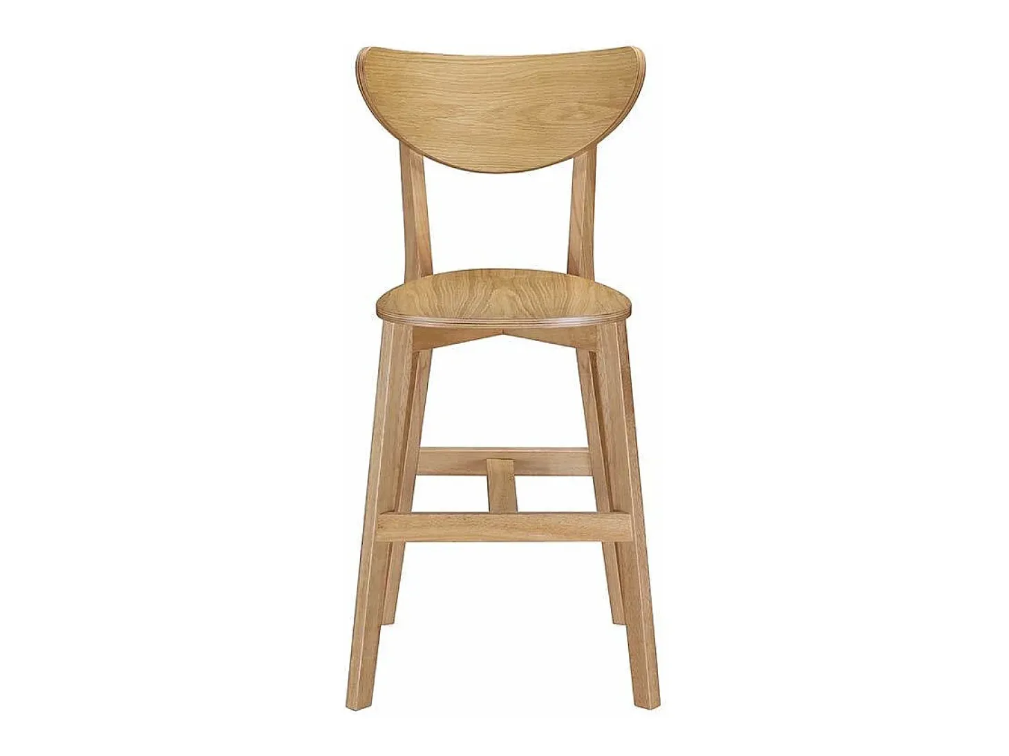 Taburete nórdico roble LEENA (lote de 2)