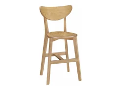 Taburete nórdico roble LEENA (lote de 2)
