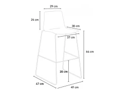 Taburete Para Bar y Cocina 64 cm Grand Soleil Mini Imola De Diseño - Bordeaux