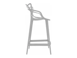 Taburete premium Beliano - Interior y exterior-Color Gris claro-Altura del asiento