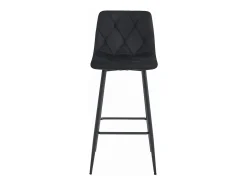 Taburete Valora KODA de terciopelo negro (x2)