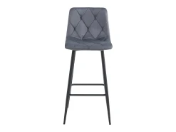 Taburete Valora KODA, terciopelo gris oscuro, patas negras (x4)
