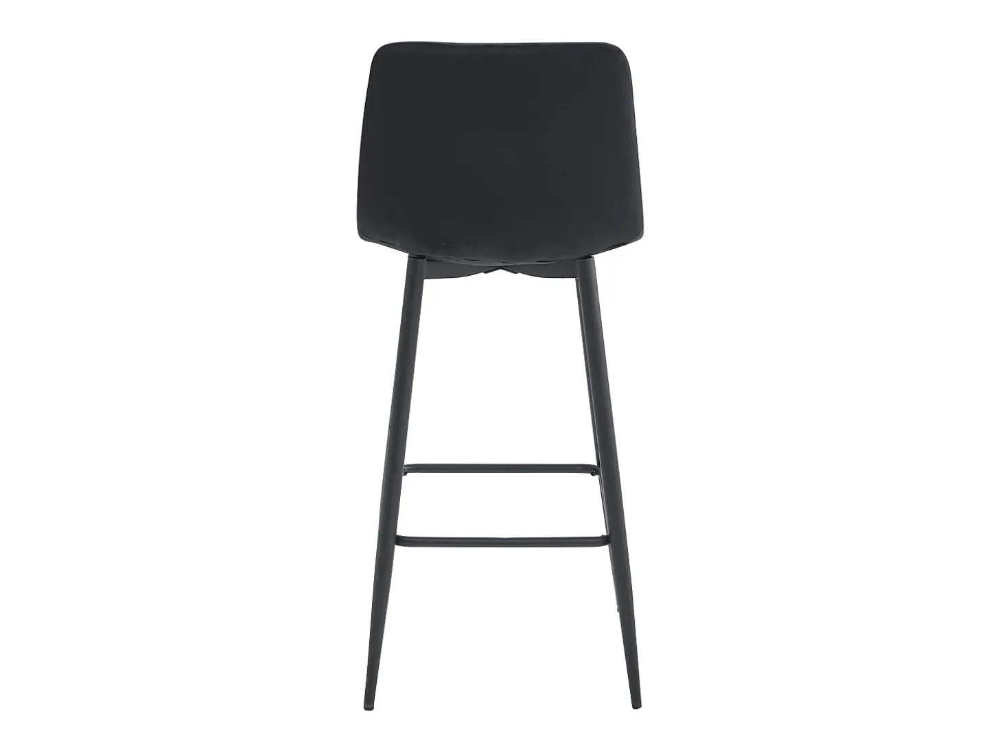 Taburete Valora KODA, terciopelo negro, patas negras (x4)
