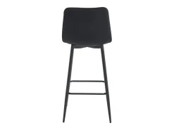 Taburete Valora POZZA de terciopelo negro, diseño ergonómico para cocina (x2)