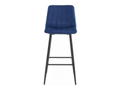 Taburete Valora POZZA, terciopelo azul marino, patas negras (x4)