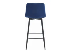 Taburete Valora POZZA, terciopelo azul marino, patas negras (x3)