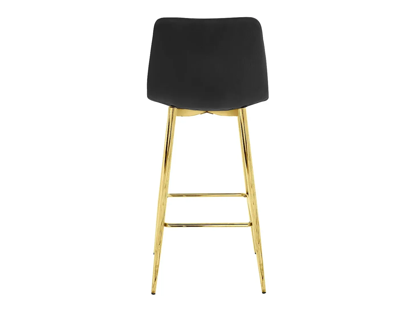 Taburete Valora TEOTO, terciopelo negro, patas doradas (x3)
