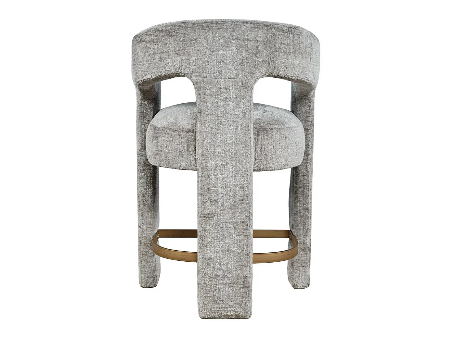 Taburete 61x89x57 cm gris plateado Leith LET71HG