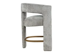 Taburete 61x89x57 cm gris plateado Leith LET71HG