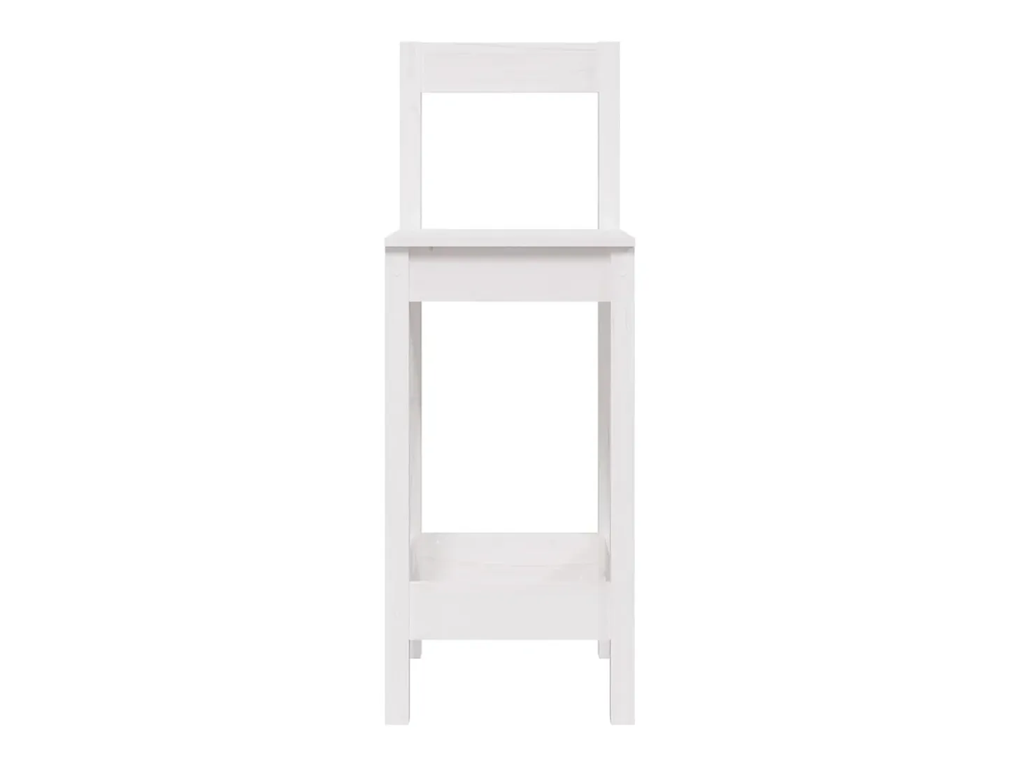 Taburetes altos 2 unidades madera maciza pino blanco 40x41,5x112 cm