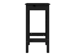 Taburetes altos 2 unidades madera maciza de pino negro 40x40x78 cm