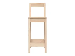 Taburetes altos 2 unidades madera maciza de pino 40x41,5x112 cm