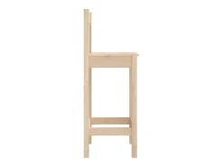 Taburetes altos 2 unidades madera maciza de pino 40x41,5x112 cm