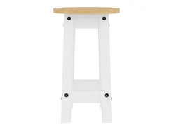 Taburetes altos de cocina 2 uds madera maciza de pino blanco