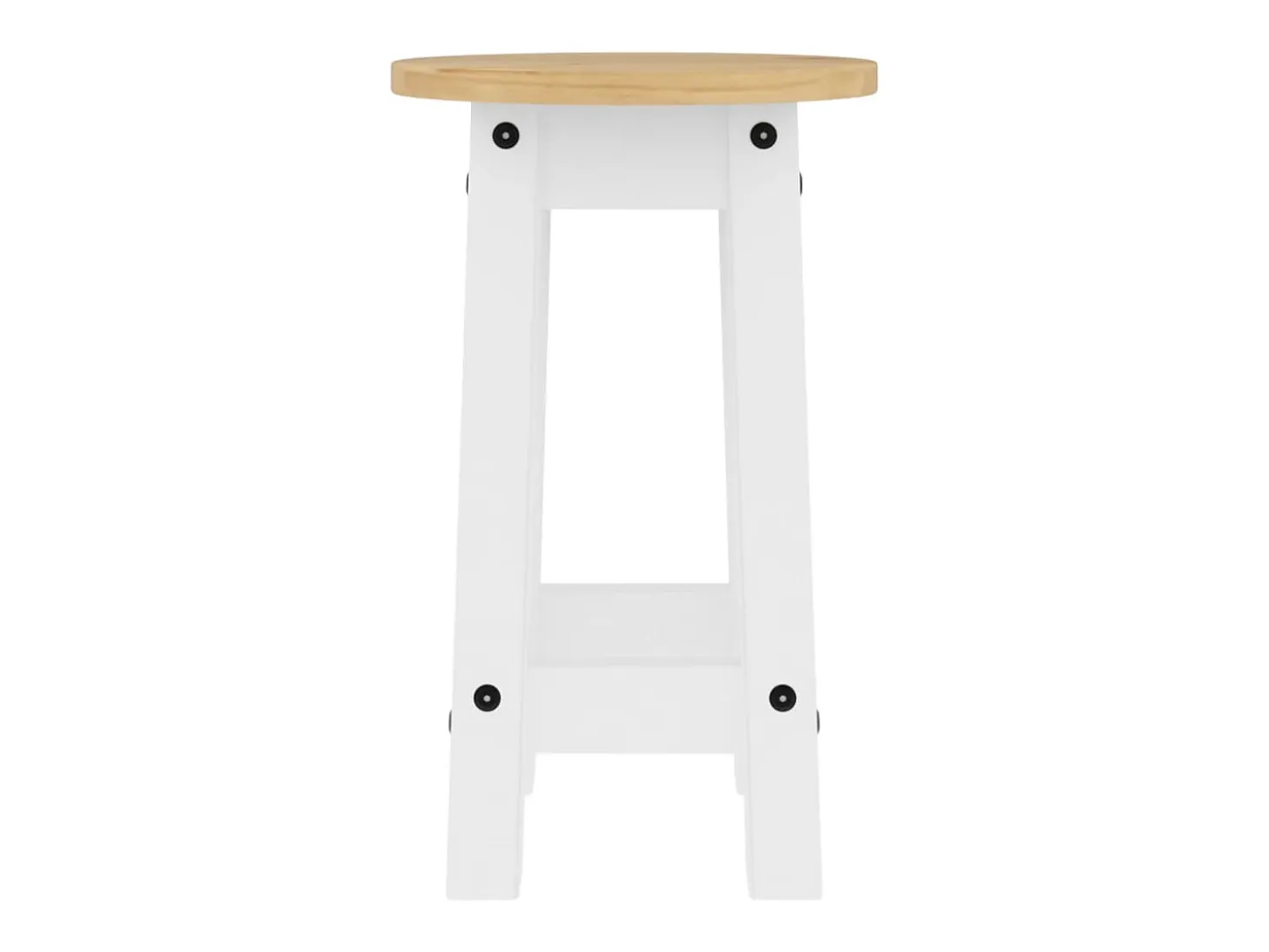 Taburetes altos de cocina 2 uds madera maciza de pino blanco