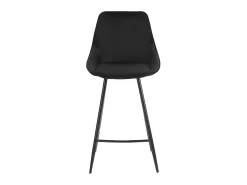 Taburetes bar MASURIE - Terciopelo - Negro (lote 2)