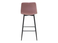 Taburetes bar Valora KODA terciopelo rosa oscuro patas acero x2