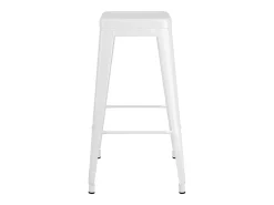 Taburetes de bar apilables 2 unidades de metal blanco