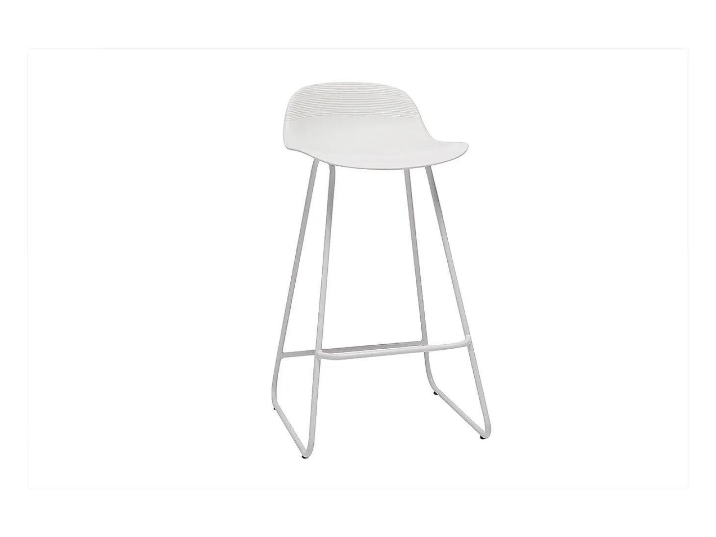 Taburetes de bar blancos A65 cm (lote de 2) ELLA
